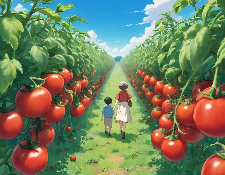 tomatoes in the field