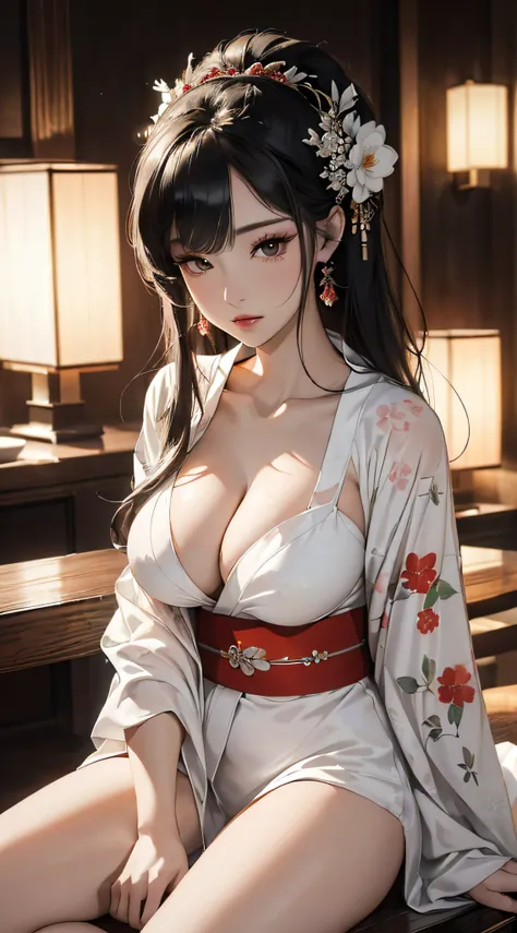 (((8k wallpaper of extremely detailed CG unit, ​masterpiece, 超A high resolution:1.2, top-quality:1.2, masutepiece))), ((extremely beautiful lady, extremely detailed beautiful face, Highly detailed black eyes, Very beautiful body, Top quality real texture s...