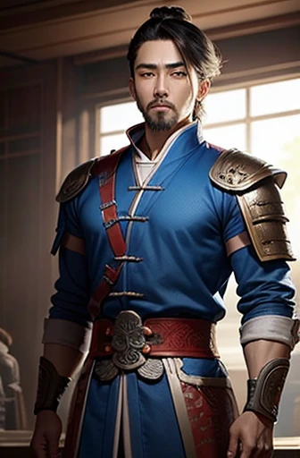 three kingdoms　A young man　blue clothing