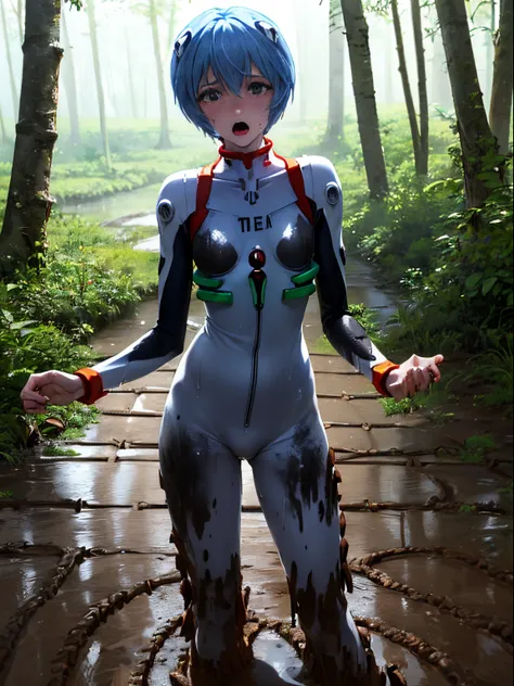 girl(rei ayanami {neon genesis evangelion,}1.8), nffsw, vray shadering, nffsw, realistic drawing, realistic eyes, 8k, realistic ...