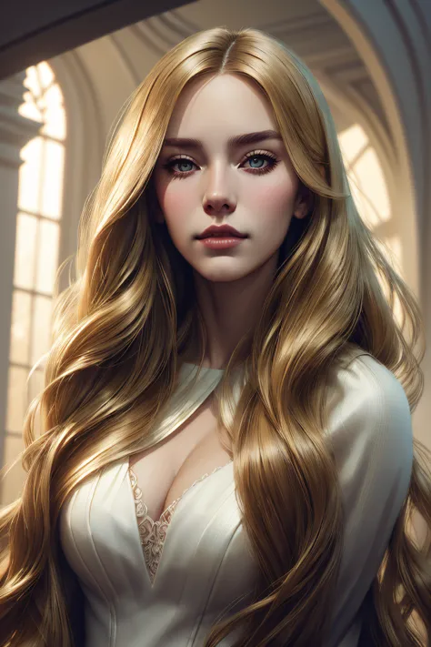 Lily Bowman, sexy clothes, character portrait, 4 9 9 0 s, long hair, intricate, elegant, highly detailed, digital painting, artstation, concept art, smooth, sharp focus, illustration, art by wlop, charlie bowater and alexandra fomina