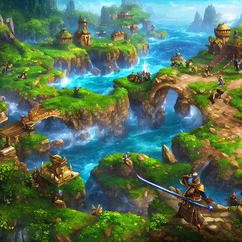 fantasy rpg magic archer, 4k, oil painting style