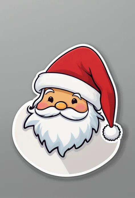 One sticker, christmas, A Christmas hat，simple backgound