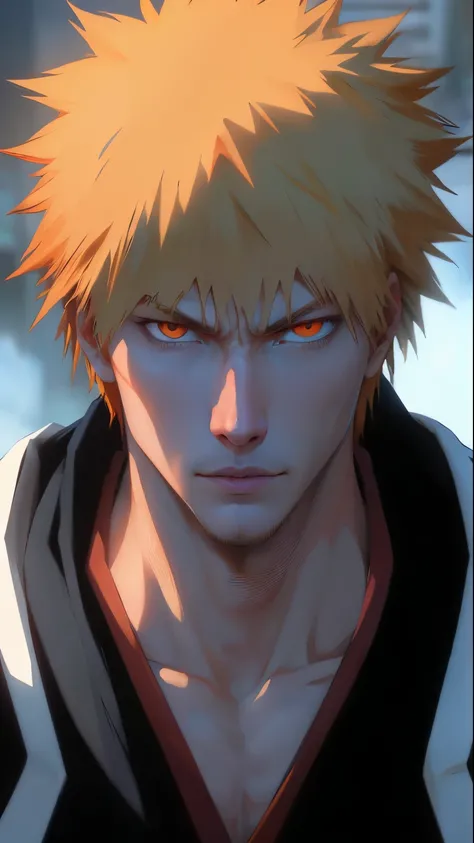 Hyperrealistic version of Ichigo Kurosaki, hyperdetailed, 8k, hyperrealistic