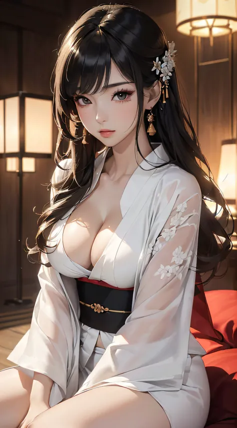 (((8k wallpaper of extremely detailed CG unit, ​masterpiece, 超A high resolution:1.2, top-quality:1.2, masutepiece))), ((extremely beautiful lady, frontage, extremely detailed beautiful face, Highly detailed black eyes, Very beautiful body, Top quality real...