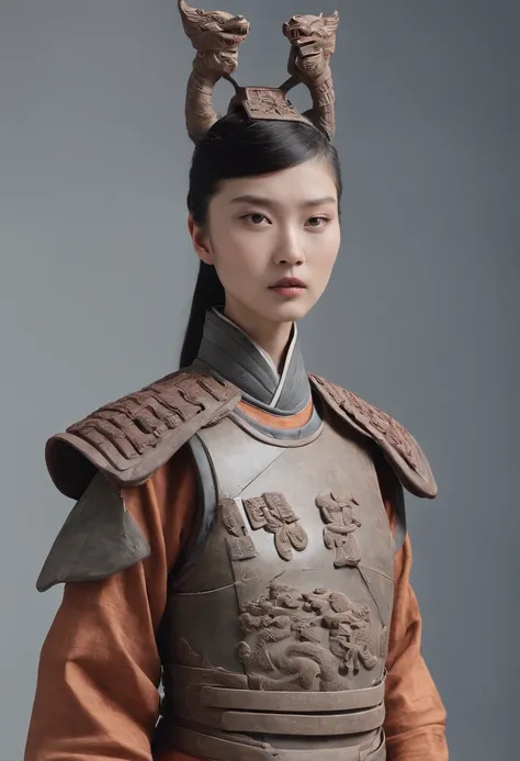 filmposter，，terracotta warriors，Alone，Detailed armor、Delicate face