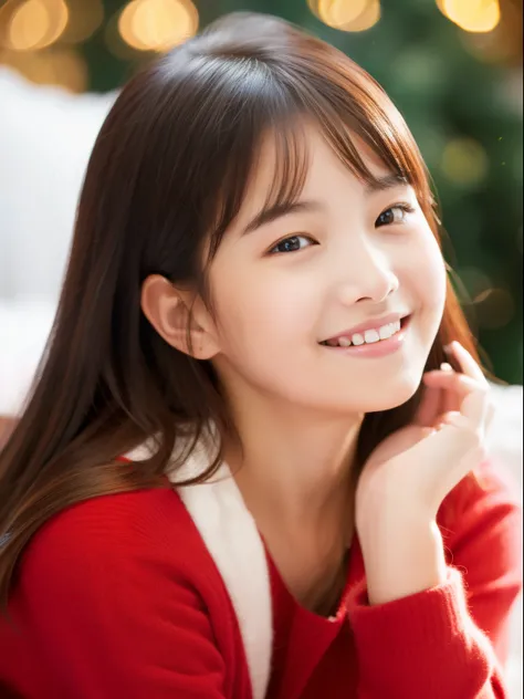 Beautuful Women、12year old 、body shot、Christmas、a smile