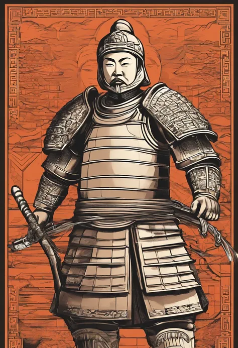 filmposter，，terracotta warriors，Alone，Detailed armor、s delicate face