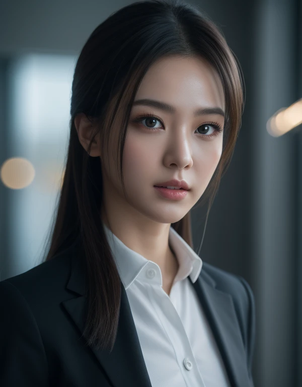 Ultra Detail, High resolution, ultra-detailliert, Best Quality, amazing, of the highest quality,统一 8k 壁纸, Cinematic lighting, japanes,OL,In the office,Recruit Suit