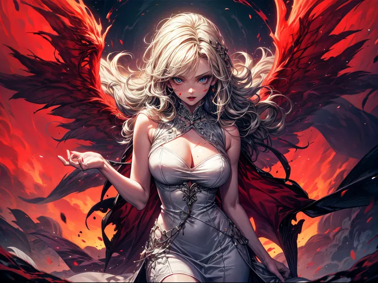 Fantasyart, The art of role-playing, photore, raw, (ultra - detailed: 1.5), hori&#39;It&#39;s better to be more detailed, Photo of female vampire standing in the holy city. Peter in the Vatican, Exquisite and beautiful female vampire, Full body lesbian, (b...