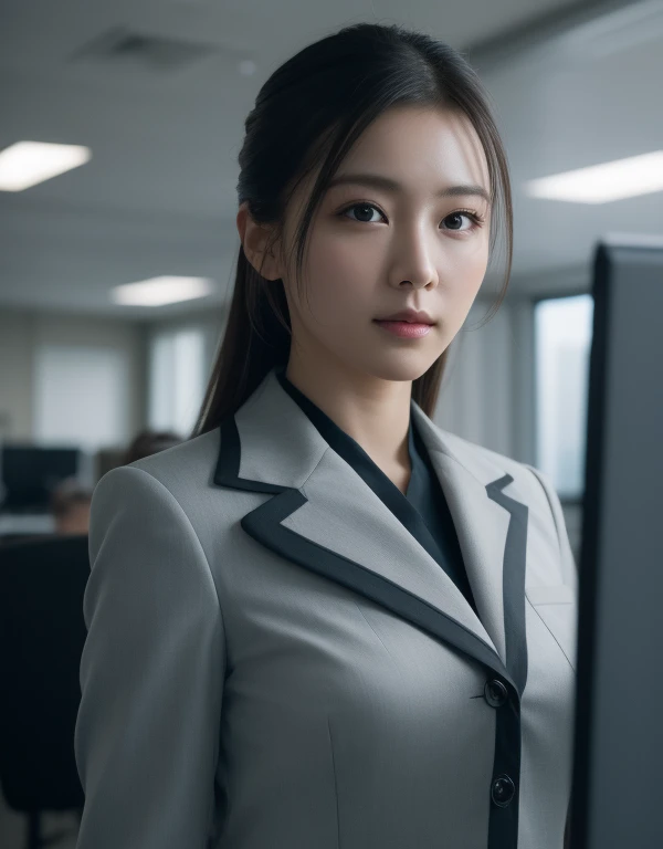 Ultra Detail, High resolution, ultra-detailliert, Best Quality, amazing, of the highest quality,统一 8k 壁纸, Cinematic lighting, japanes,OL,In the office,Recruit Suit,27yo