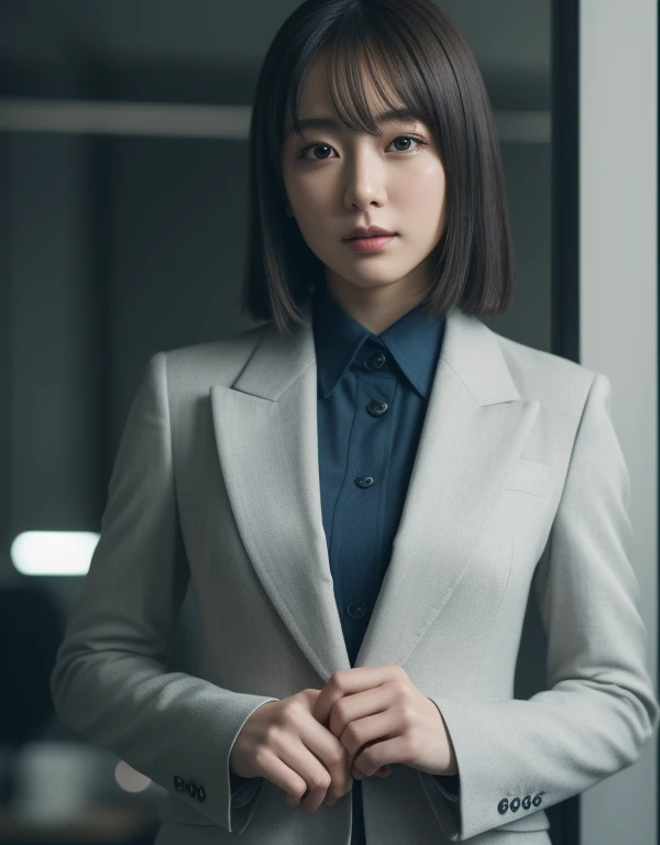 Ultra Detail, High resolution, ultra-detailliert, Best Quality, amazing, of the highest quality,统一 8k 壁纸, Cinematic lighting, japanes,OL,In the office,Recruit Suit,27yo,Mio Imada