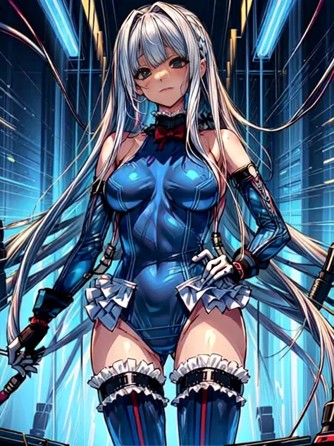 1girl in, ( (digital) ( (Inside a futuristic experimental facility:1.2), medium breasts, (fril swimsuit, thighs thighs thighs thighs, Detached sleeves)) , Best Quality, marierose,、Hypnorola
Eyes in the sky、1girl in,Emotionless facial expressions,,(Multiple...