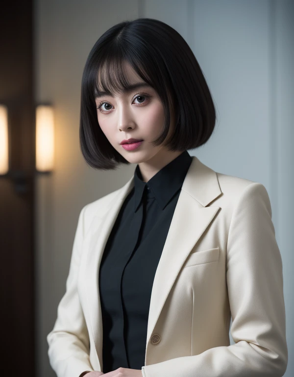 Ultra Detail, High resolution, ultra-detailliert, Best Quality, amazing, of the highest quality,统一 8k 壁纸, Cinematic lighting, japanes,OL,In the office,Recruit Suit,27yo,Suzu Hirose