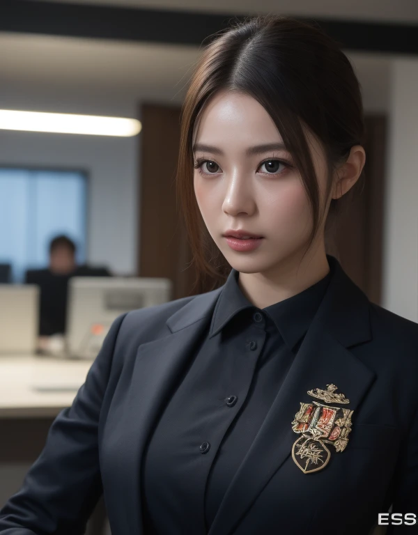 Ultra Detail, High resolution, ultra-detailliert, Best Quality, amazing, of the highest quality,统一 8k 壁纸, Cinematic lighting, japanes,OL,In the office,Recruit Suit,27yo