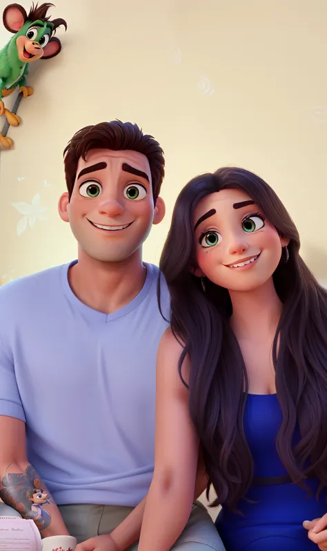 romantic couple, igual aos filmes Disney Pixar