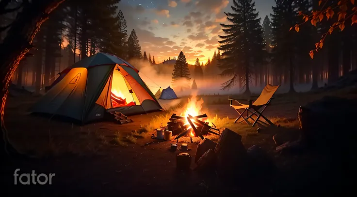 There is a tent with a fire in the middle of the field, campfire in background, campfire background, camping, at a campfire at night, bonfires, at a campfire in the forest, campfires, Outdoors at night, Barrel fires and tents, Outdoor activities at night, ...