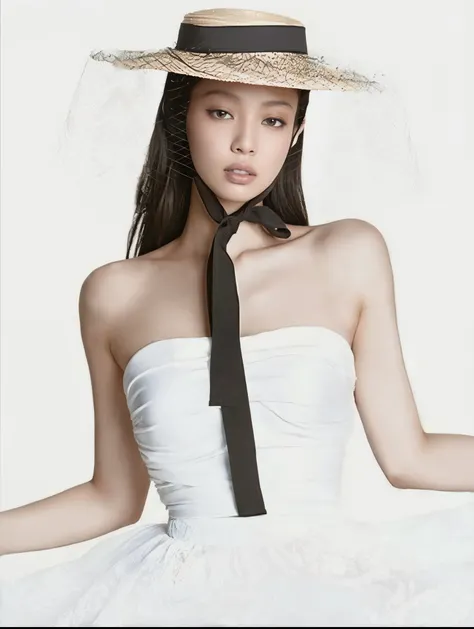 Mujer araffe con un vestido blanco y un sombrero posando para una foto, Blackpink Jennie, Heonhwa Choe, Taejune Kim, Kwak Ji Joven, Jiyun Chae, Seseon Yoon, Lee Ji - Eun, Lee Ji-eun, Parque Ji-min, Gongbi, hwang se - on, Jingna Zhang, Jinyoung Shin