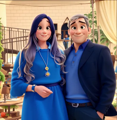 Um casal estilo pixar, alta qualidade, melhor quailidade.