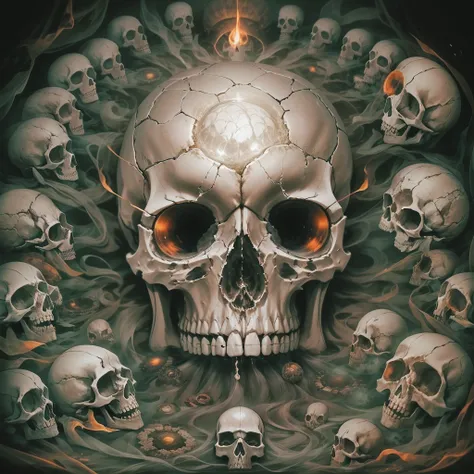 as in my skull is a shell of my brain with a miniature spirit siting on the forefront of my brain staring out into my eyes echoing the sides of my head to see the inner circle within my skull fully corresponding and wrapping around visually i can see what ...