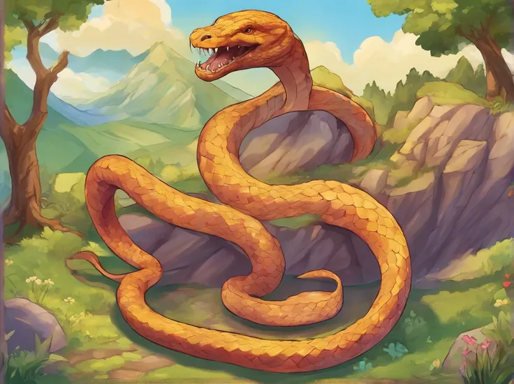 giant snake, mountain, mythology