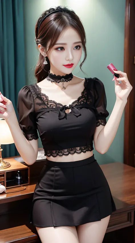 Charming beauties、blouse、tight skirts、Evil Fall、dark、brainwash、Brainwashing device、panthyhose、lacy fabric、beauty legs、a choker、Brainwashing makeup、wining、lipsticks