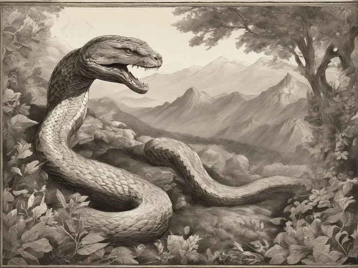 giant snake, mountain, mythology