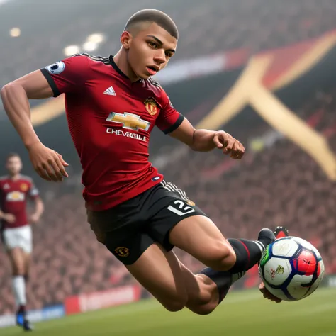 Mbappe jogando no Manchester United