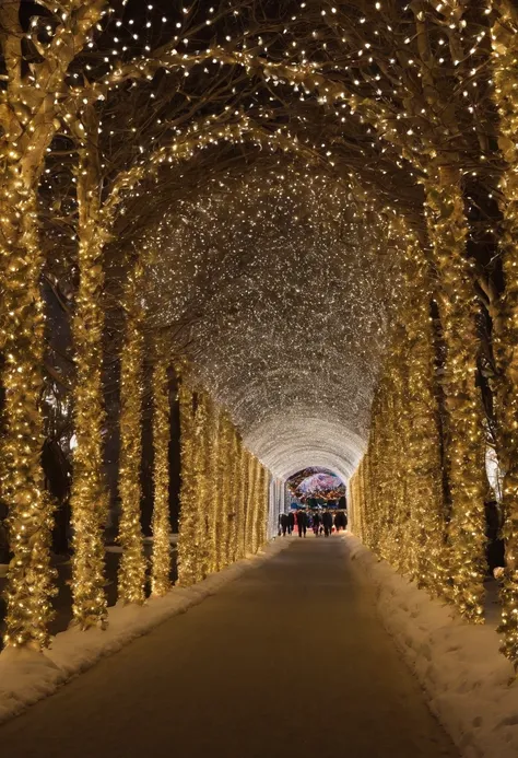 stunning christmas illuminations、Glowing lighting、illuminated tunnel、1,0 million LED lights shine、Seven colored lighting、Seven colored lighting、Seven colored lighting、Illuminated