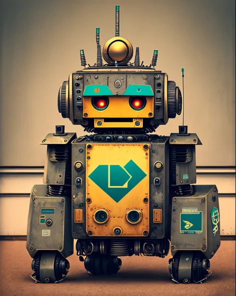 friendly looking robot with the deca logo