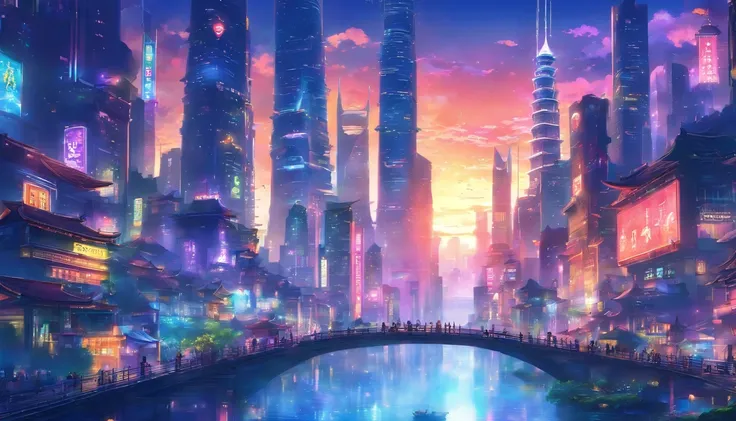 Through fascinating images of the futuristic city of Shanghai、Toward an attractive future vision。 Golden skyscrapers soar、A sophisticated glass facade that cuts through the sky、Become the light of a city that never sleeps。 In the middle of a lively citysca...