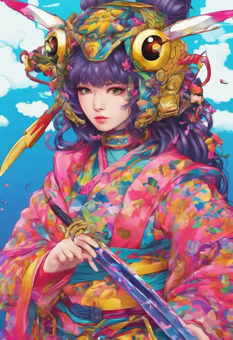 Envision a whimsical scene where a Bumblebee dons the attire of a fearless samurai warrior, embracing the fusion of nature and ancient martial prowess. Dive into extreme micro-details to capture the intricate elements of this imaginative character.

Highli...