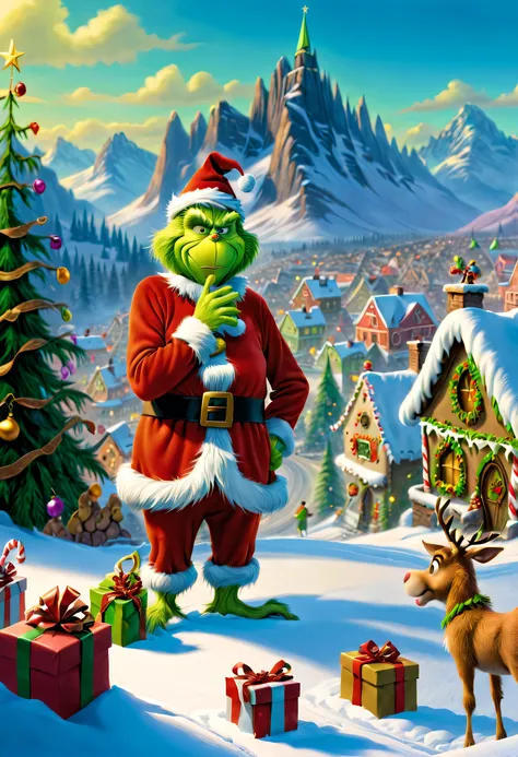 A lonely guy known as "The Grinch" lives on the top of a mountain. At the foot of the mountain is a town as beautiful as gingerbread, Whoville.As the town of Whoville prepares for Christmas, the Grinch plans to ruin the holiday for everyone.The Grinch, who...