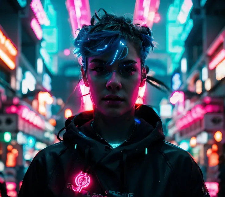 Cool, neon lights cyberpunk