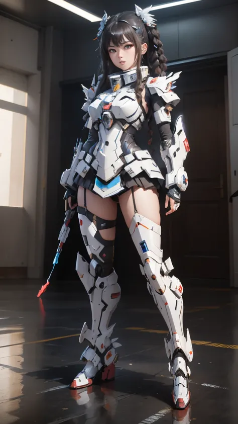 ((Best Quality)), ((Masterpiece)), (Very Detailed: 1.3), 3D, 8K RAW, high efficiency subpixels, subpixel convolution, light particles, light scattering, Tyndall effect, 

Icarus valkyrie-mecha, Beautiful chinese cyberpunk full mecha girl 20 years old weari...