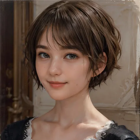 102
(a 20 yo woman,is standing), (A hyper-realistic), (high-level image quality), ((beautiful hairstyle 46)), ((short-hair:1.46)), (Gentle smile), (Keep your mouth shut), (trompe loeil), ((trickart))