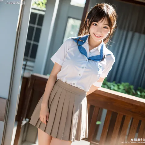 the Extremely Detailed CG Unity 8K Wallpapers、top-quality、ultra-detailliert、​masterpiece、realisitic、Photo Real、Very detailed cute one girl、18year old、((skirt lift by yourself)))、(Lifted by yourself)、panties on、panties focus、red blush、cparted lips、looking a...