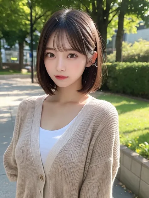 Detailed details,、hight resolution、hightquality、Perfect dynamic composition、Beautiful detailed eyes、short-hair、Small breasts、Natural Color Lip、Kamimei、Shibuya、20 years girl、1 persons、Transparent skin、Glowing hair、masutepiece、Best Quality、finely detail、high...