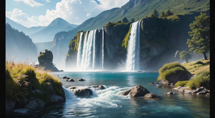 landscape, Water, (the Extremely Detailed CG Unity 8K Wallpapers), most beautiful artwork in the world, Professional majestic oil painting, Convoluted, high detailing, Sharp Focus, Dramatic, Photorealistic Painting Art