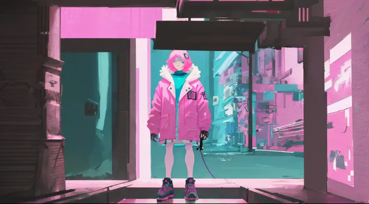 cartoon of a man with a white wig and a pink jacket, official fanart, lofi artstyle, ((oversaturated)), cyberpunk flowerpunk, lofi hip hop, fleurfurr, fullbody commission for, vaporwave cartoon, halfbody headshot, high quality fanart, lofi portrait, jjba, ...