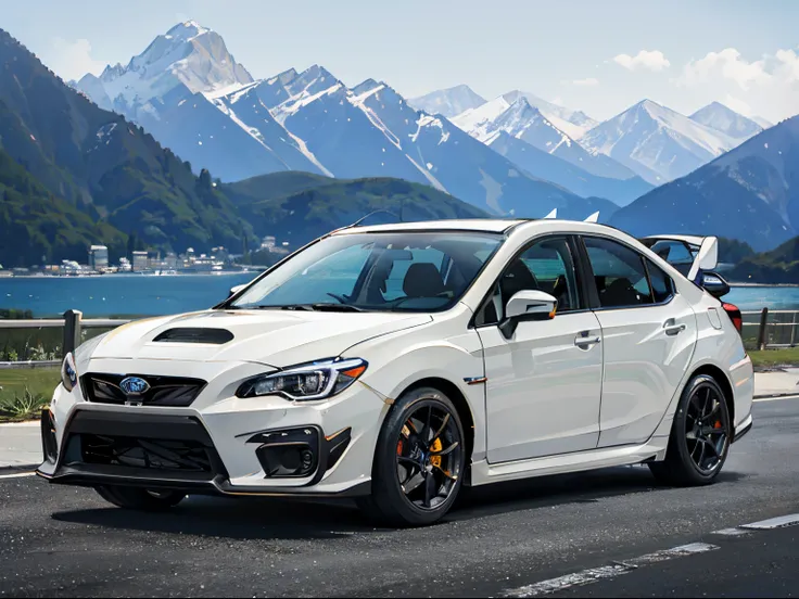 A Subaru WRX STi, Silver Coloured Car