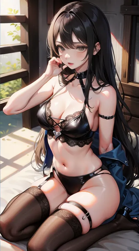 sexy for，taste，Charming beauty，Black hair and black eyes。