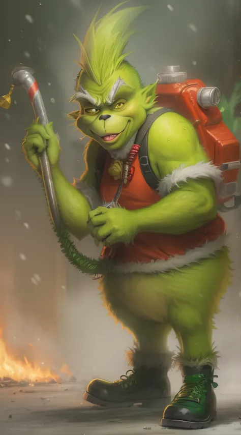 Grinch firefighter