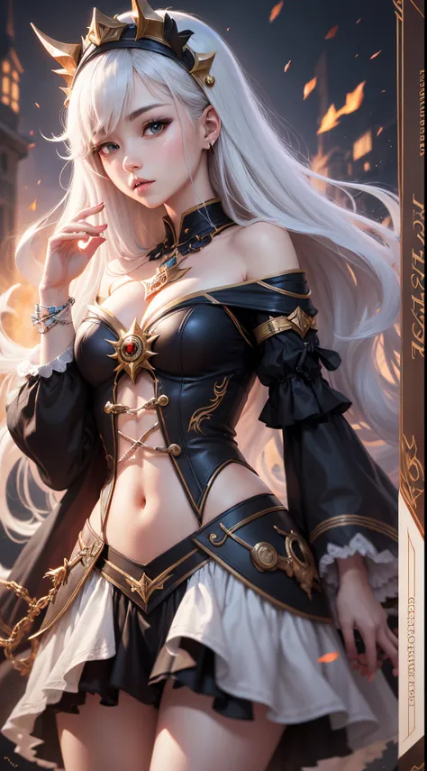 league of legend：Oriana（clockwork monster）。white backgrounid