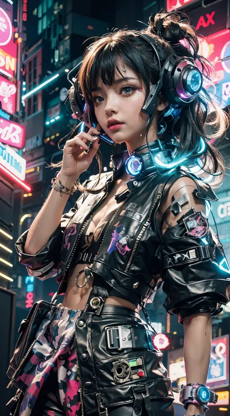 Cybernetic woman in a futuristic costume posing for a photo., estilo de arte cyberpunk, Arte digital cyberpunk anime, Chica de anime cyberpunk, Chica femenina de anime cyberpunk, cyberpunk 2 0 y. o Chica modelo, Estilo cyberpunk hiperrealista, Digital Cybe...