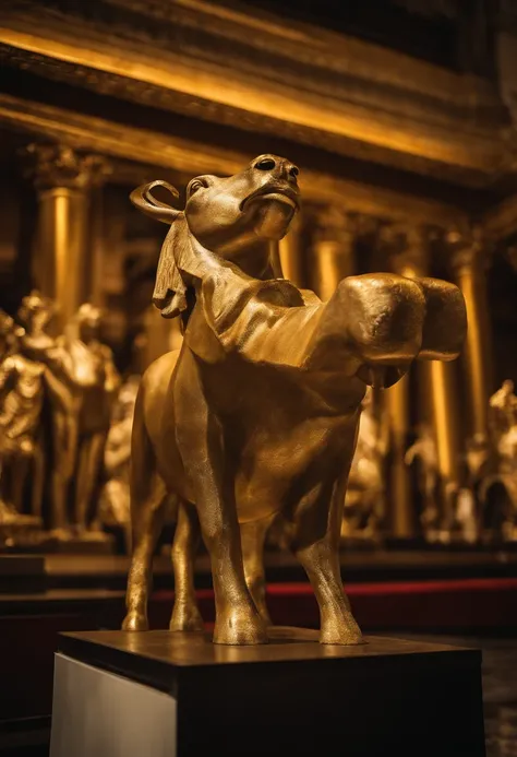 golden calf、worship the golden calf statue