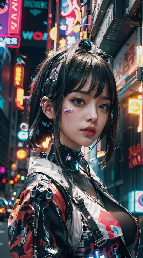 Cybernetic woman in a futuristic costume posing for a photo., estilo de arte cyberpunk, Arte digital cyberpunk anime, Chica de anime cyberpunk, Chica femenina de anime cyberpunk, cyberpunk 2 0 y. o Chica modelo, Estilo cyberpunk hiperrealista, Digital Cybe...