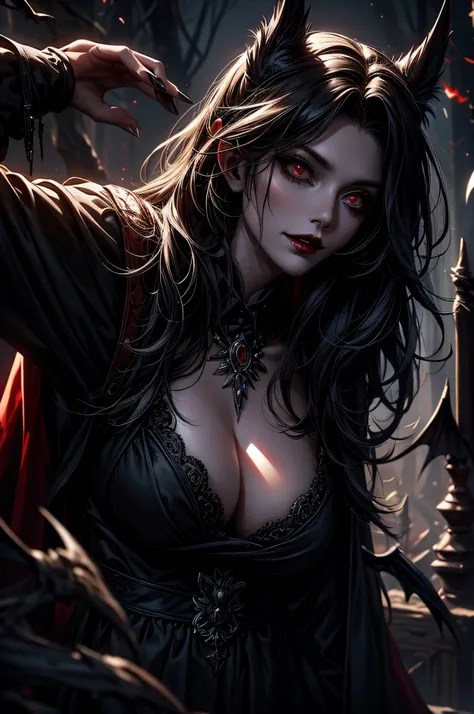 Dark woods, dead wood, undead, lich, necromancer, vampire, warewolf, darkness, , evil, bats, ravens, crows, black, night, grimdark,blood red lips,