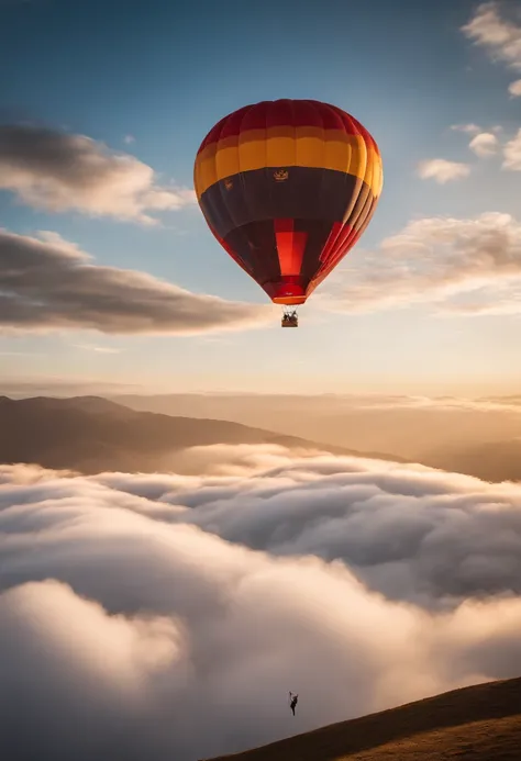 A photo of a person in a hot air balloon floating high above the clouds.,original,Annoying VC is a middle aged man who is Silicon Valley tech person