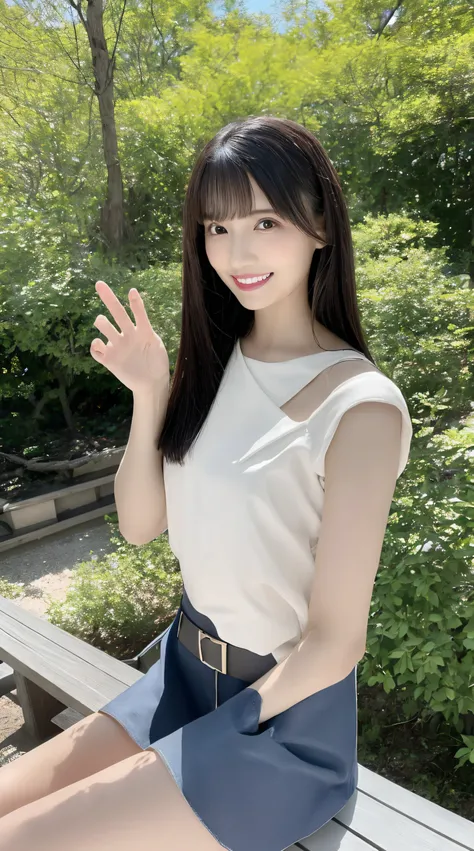 (Best Quality, masutepiece, Ultra HD: 1.3, High brightness, High color saturation), 1girl in, （middlebreasts）, light brown hair, Asymmetrical hair, straight haired, Long hair, （ slender body shape, Constricted waist）, （Ultra Fine Face）, Delicate lips, （bea...